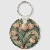 Art Deco Tulpen Sleutelhanger (Achterkant)