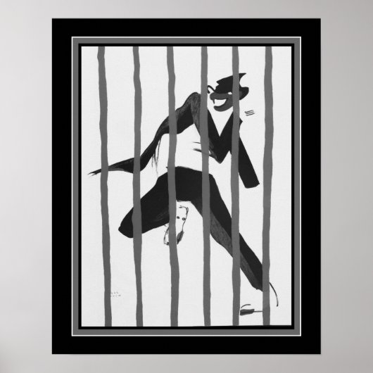 Art Deco "Tumulte Noir Jazz" ca. 1927 Poster (Voorkant)