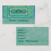 Art Deco Turquise Jewels Visitekaartje (Voorkant / Achterkant)