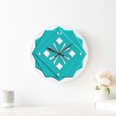 Art Deco turquoise blauw geometrisch patroon Grote Klok (Huis)