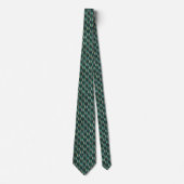 Art Deco Turquoise & Goud Geometrisch Patroon (7) Stropdas (Voorkant)