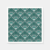 Art Deco Turquoise patroon Servet (Voorkant)