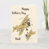 Art Deco tweedekkers - gele Vaderdag. Kaart (Voorkant)