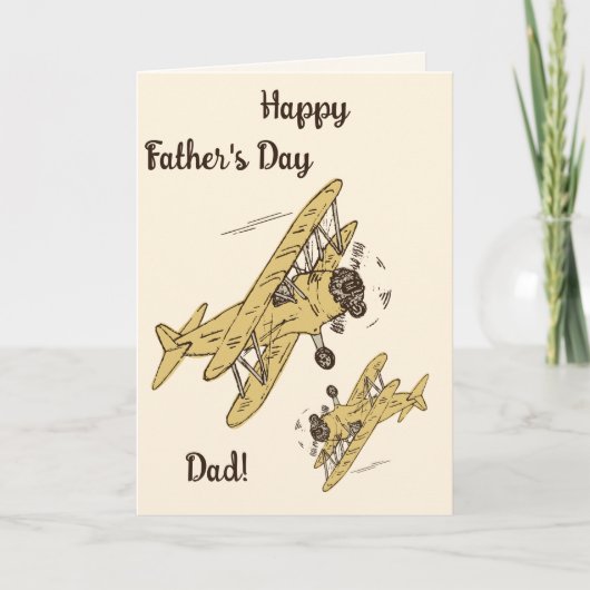 Art Deco tweedekkers - gele Vaderdag. Kaart (Voorkant)