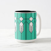 Art Deco Tweekleurige Koffiemok (Voorkant rechts)