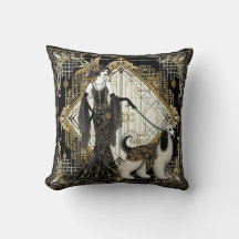 Art Deco Twenties Elegante Dame & Hond
