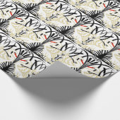 Art Deco Two Swans Cadeaupapier (Hoek)