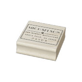 Art Deco Typografie Achternaam Retouradres Rubberstempel (Stempel)