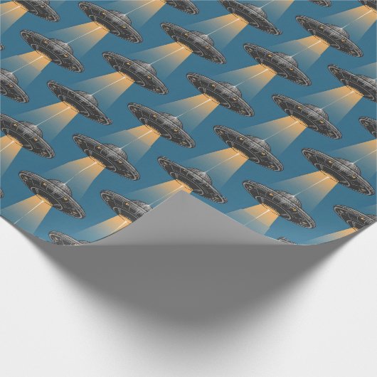 Art Deco UFO inpakpapier (Hoek)