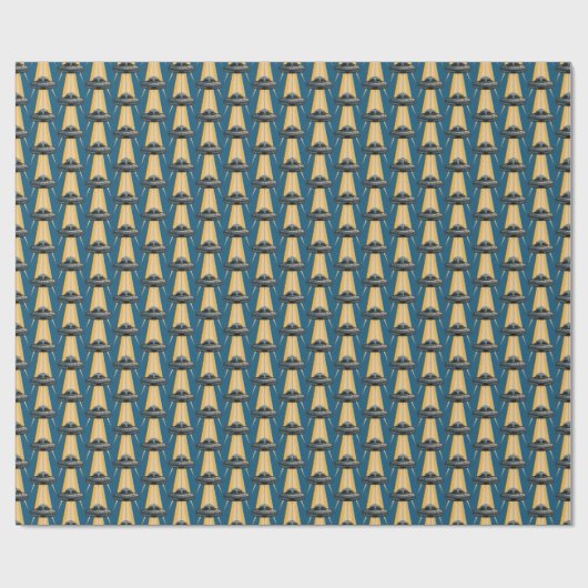 Art Deco UFO inpakpapier (Vlak)