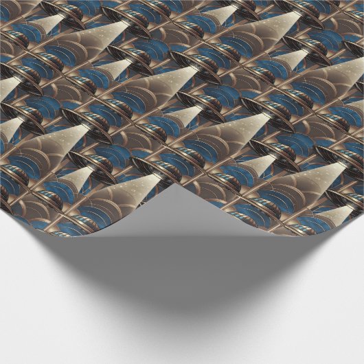 Art Deco UFO inpakpapier (Hoek)
