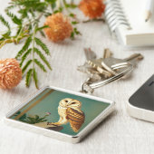 Art Deco Uil Sleutelhanger (Zijkant)