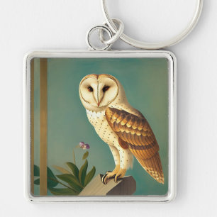 Art Deco Uil Sleutelhanger