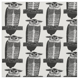 Art deco uil vogel inkt vintage Illustratie Stof