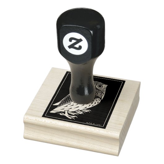 art deco uilen rubberstempel (Stempel)