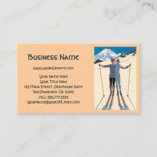 Art Deco uit het verleden, Geliefden in de Sneeuw  Visitekaartje