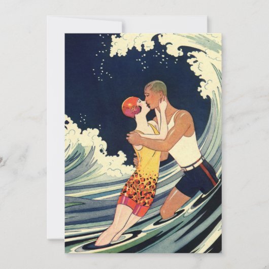 Art Deco uit het verleden, Geliefden kussen op het (Voorkant)