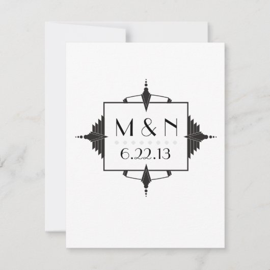 Art Deco Uitnodiging (Voorkant)