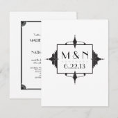 Art Deco Uitnodiging (Voorkant / Achterkant)