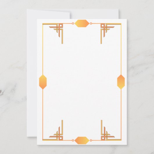 Art Deco uitnodiging (Voorkant)