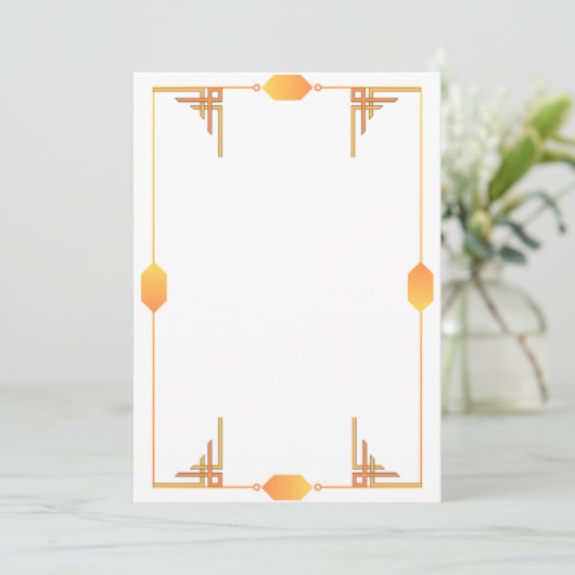 Art Deco uitnodiging (Staand voorkant)