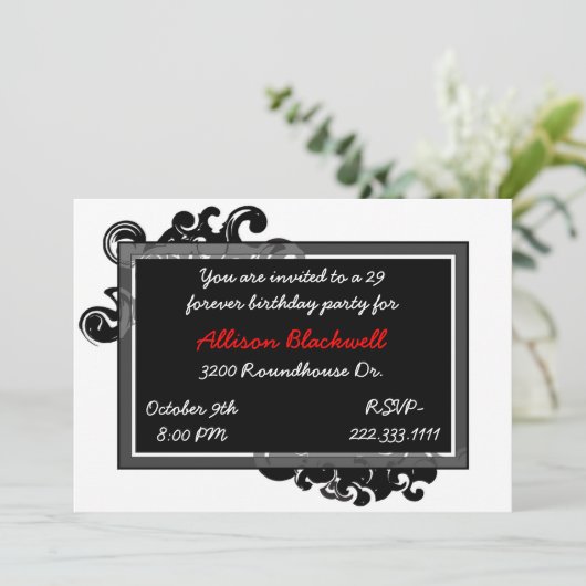 Art Deco-uitnodiging Kaart (Staand voorkant)