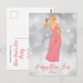  Art Deco - Uitnodiging voor nieuwe jaren (Voorkant / Achterkant)