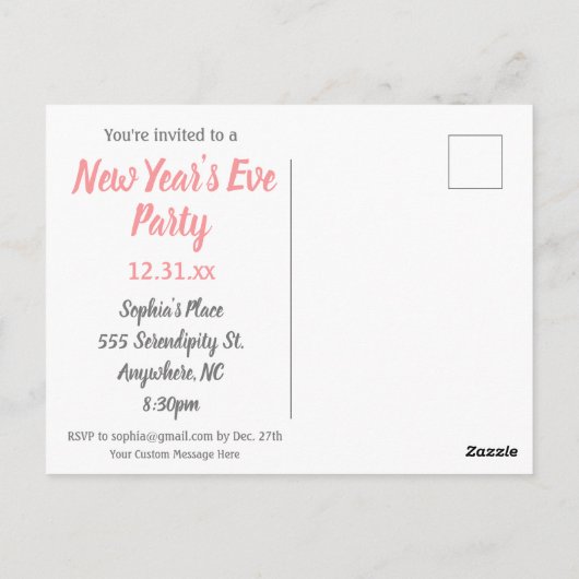  Art Deco - Uitnodiging voor nieuwe jaren (Achterkant)