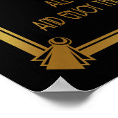 Art Deco unplugged bruiloft GATSBY print GOLD (Hoek)