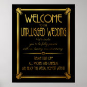 Art Deco unplugged bruiloft GATSBY print GOLD (Voorkant)