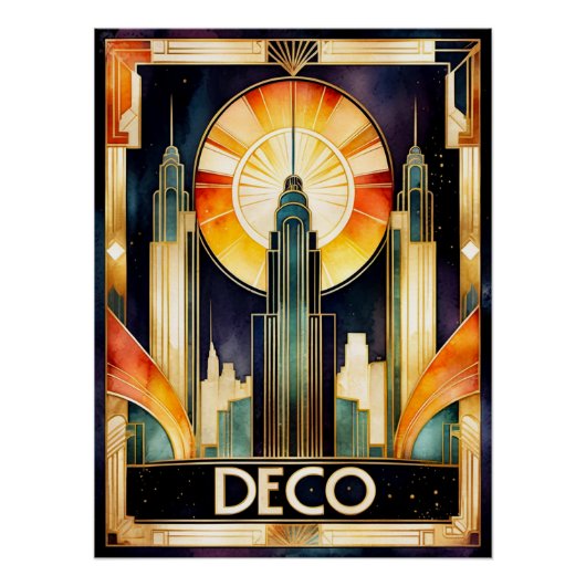 Art Deco Urban Poster (Voorkant)
