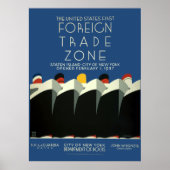 Art Deco US 1st Foreign Trade Zone WPA Poster (Voorkant)