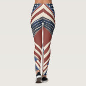 Art Deco US Flag Leggings for 4th of July (Achterkant)