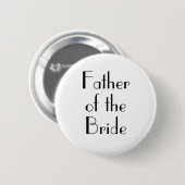 Art Deco Vader van de Bruid Trouw Knop Ronde Button 5,7 Cm (Voorkant /achterkant)