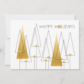 Art Deco vakantiebomen Feestdagenkaart (Voorkant)