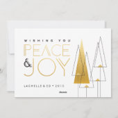 Art Deco vakantiebomen Feestdagenkaart (Achterkant)