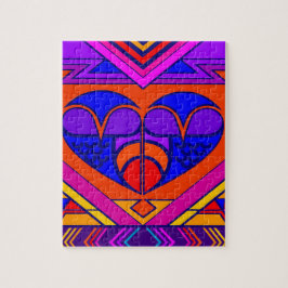 Art Deco Valentijn Heart Legpuzzel