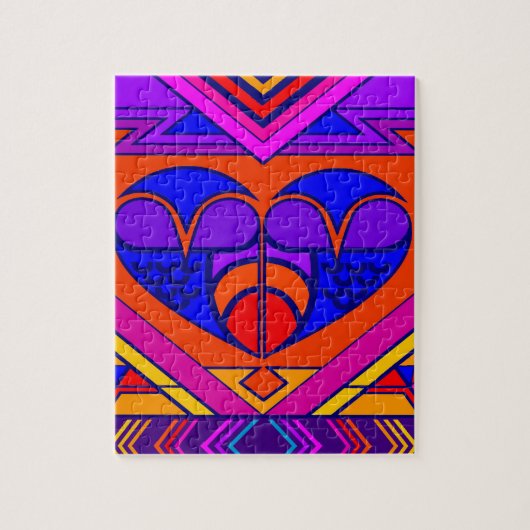 Art Deco Valentijn Heart Legpuzzel (Verticaal)