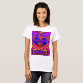 Art Deco Valentijn Heart T-shirt (Voorkant volledig)