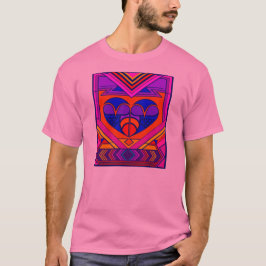 Art Deco Valentijn Heart T-shirt