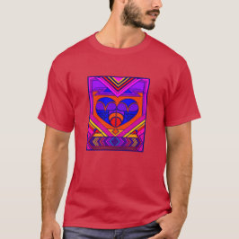Art Deco Valentijn Heart T-shirt