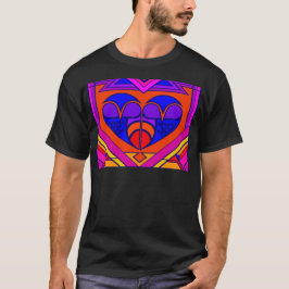 Art Deco Valentijn Heart T-shirt