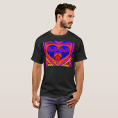 Art Deco Valentijn Heart T-shirt (Voorkant volledig)