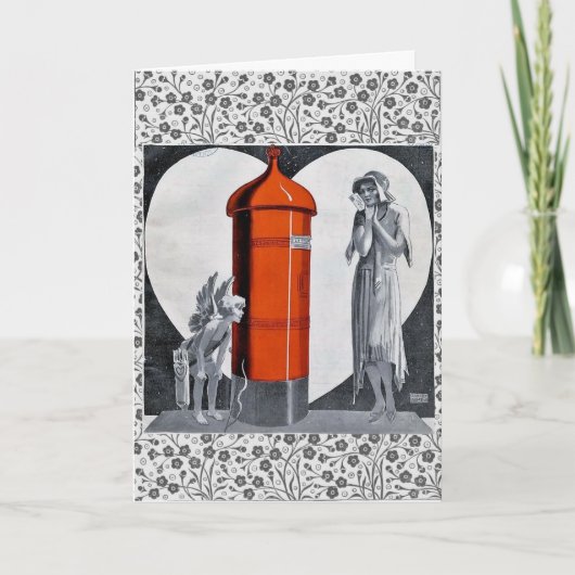 Art Deco Valentijnsdag Kaart (Voorkant)