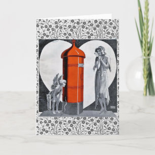 Art Deco Valentijnsdag Kaart