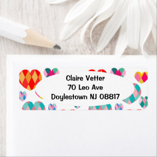 Art Deco Valentijnse Etiket