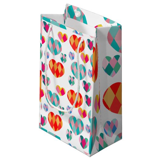 Art Deco Valentijnse Klein Cadeauzakje (Voorkant Gekanteld)