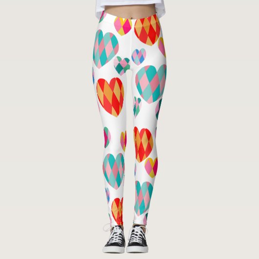 Art Deco Valentijnse Leggings (Voorkant)