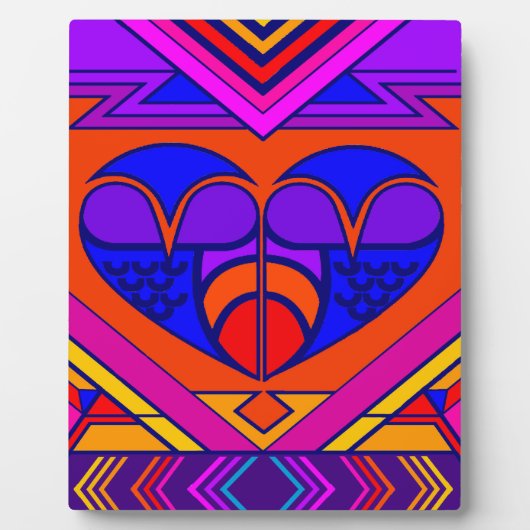 Art Deco Valentijnshart Fotoplaat (Voorkant)