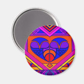 Art Deco Valentijnshart Magneet (Voorkant / Achterkant)